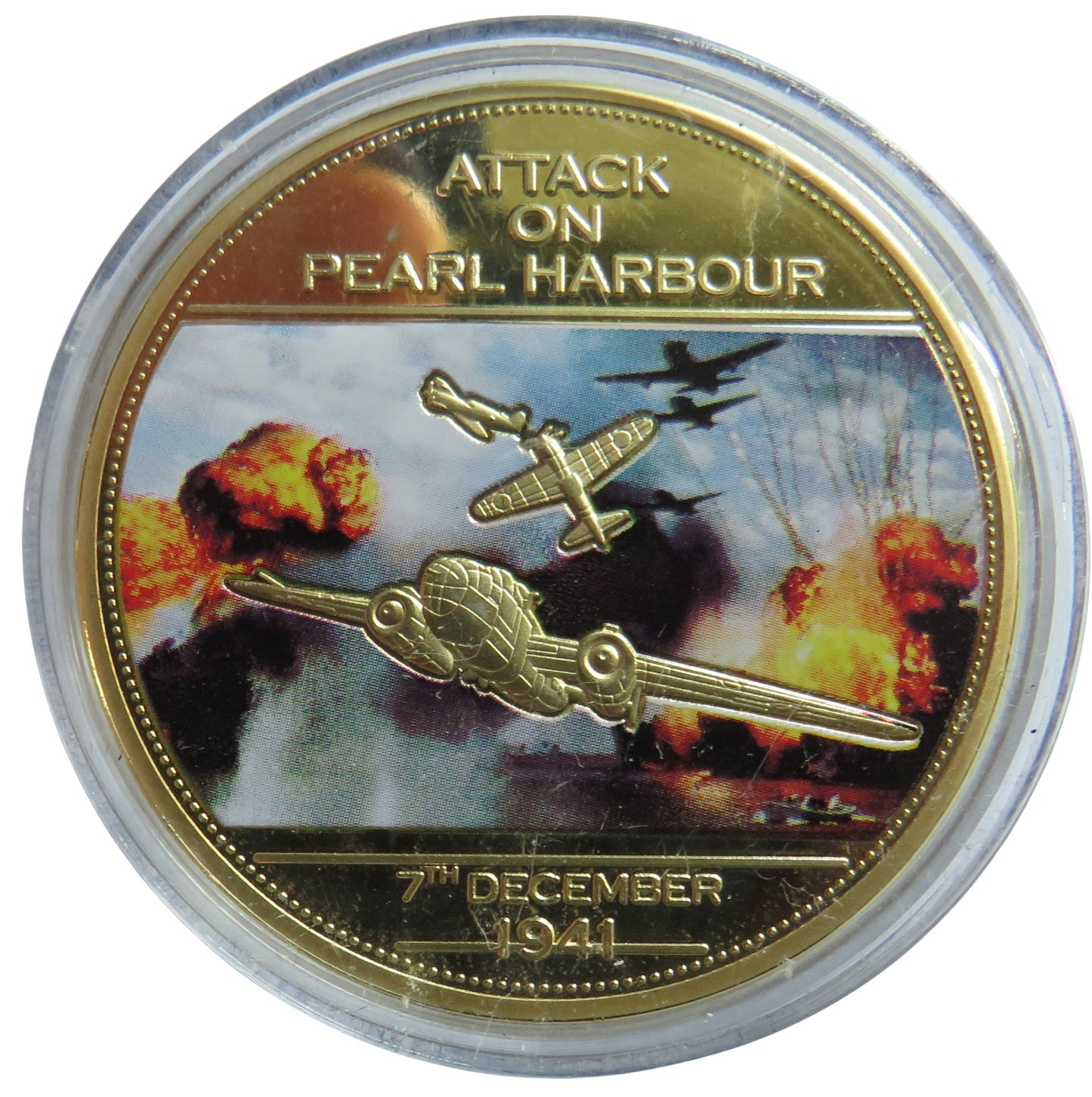 1939-2014 75th Anniversary of WWII Commemorative Coin Attack On Pearl Harbour