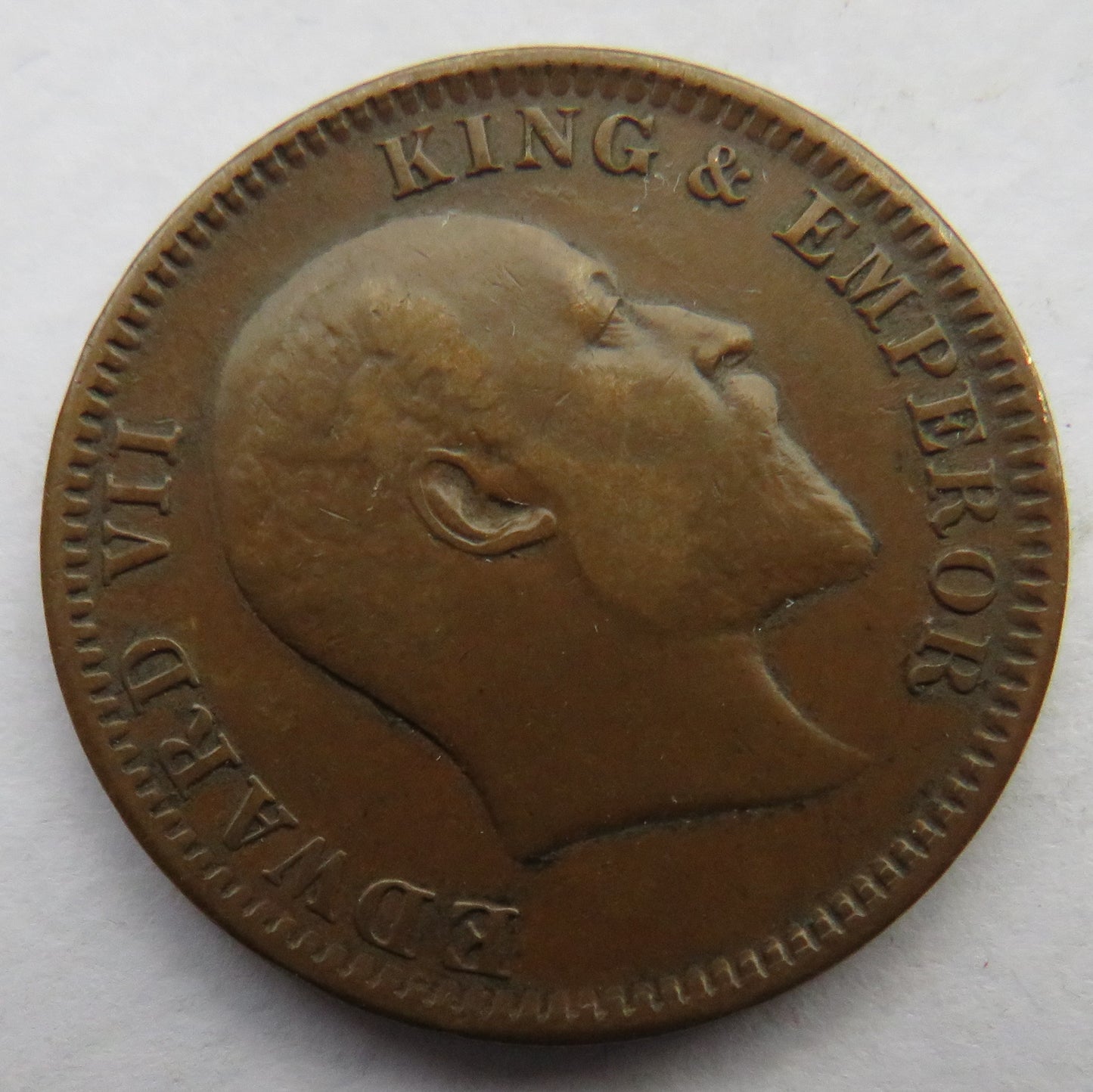 1908 King Edward VII India 1/4 Quarter Anna Coin