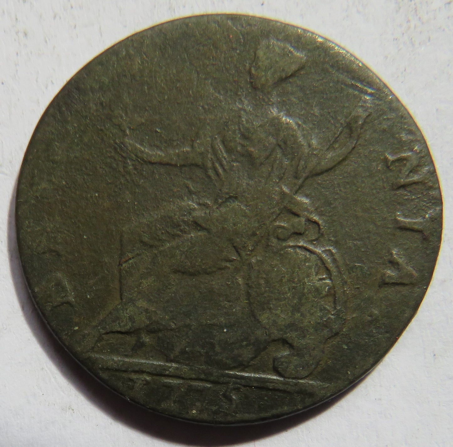 1775 King George III Halfpenny Coin - Great Britain