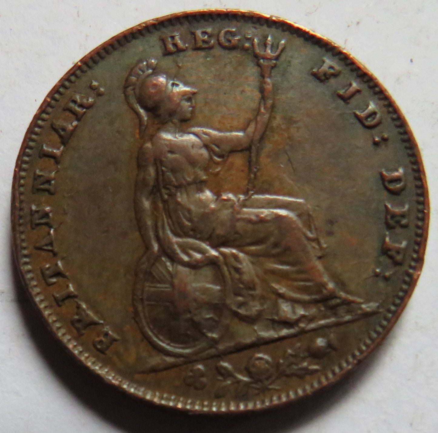 1854 Queen Victoria Young Head Farthing Coin - Great Britain