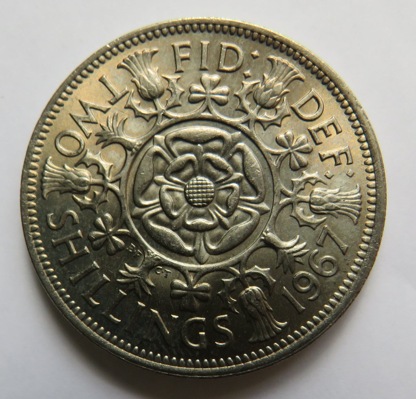 1967 Queen Elizabeth II Florin / Two Shillings Coin In High Grade Great Britain