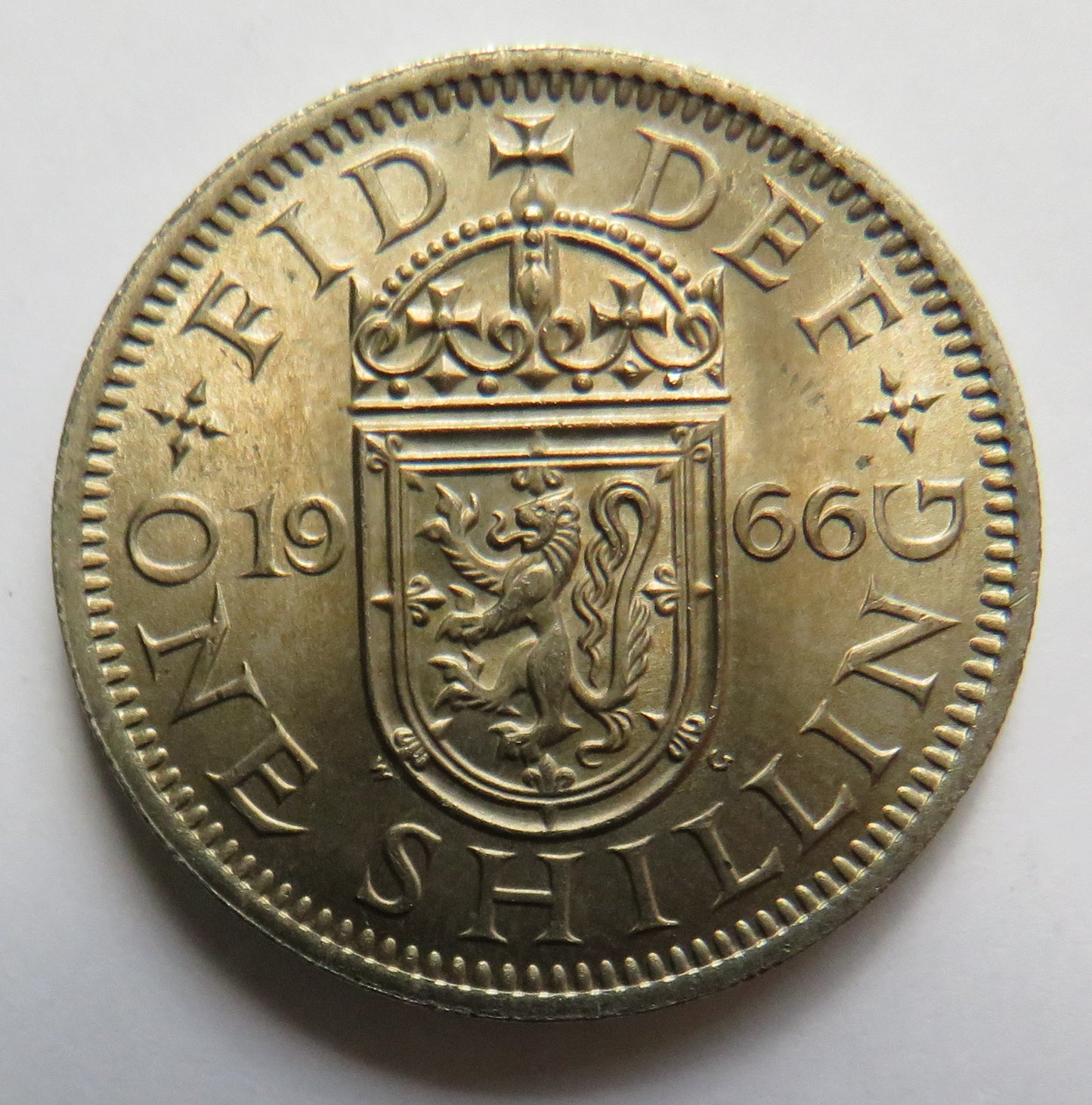 1966 Queen Elizabeth II Scottish Shilling Coin High Grade - Great Britain
