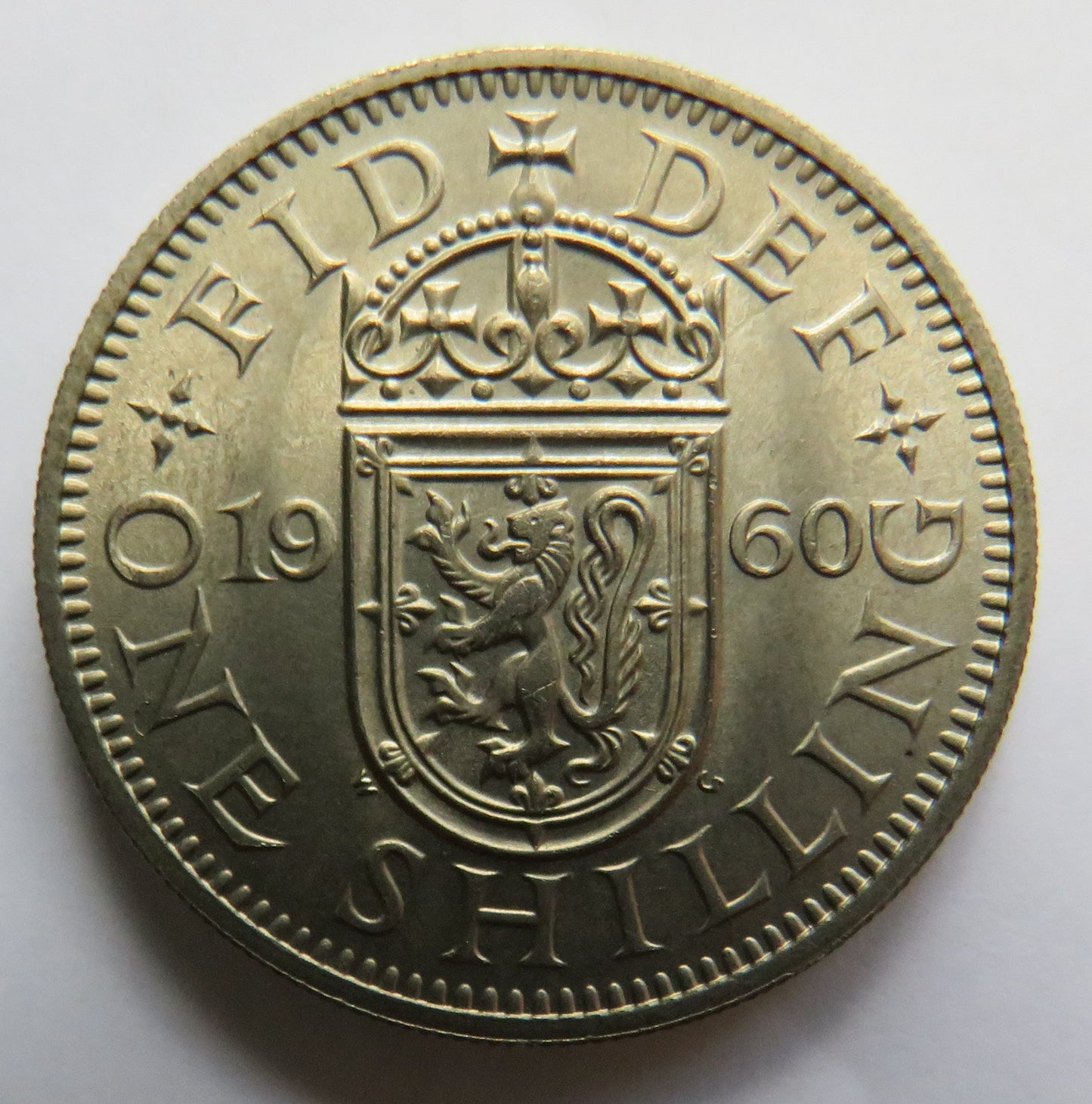 1960 Queen Elizabeth II Scottish Shilling Coin High Grade - Great Britain