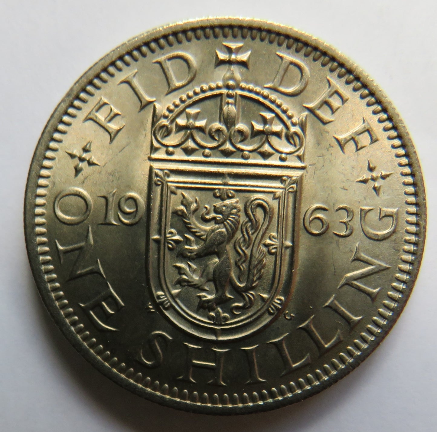 1963 Queen Elizabeth II Scottish Shilling Coin High Grade - Great Britain