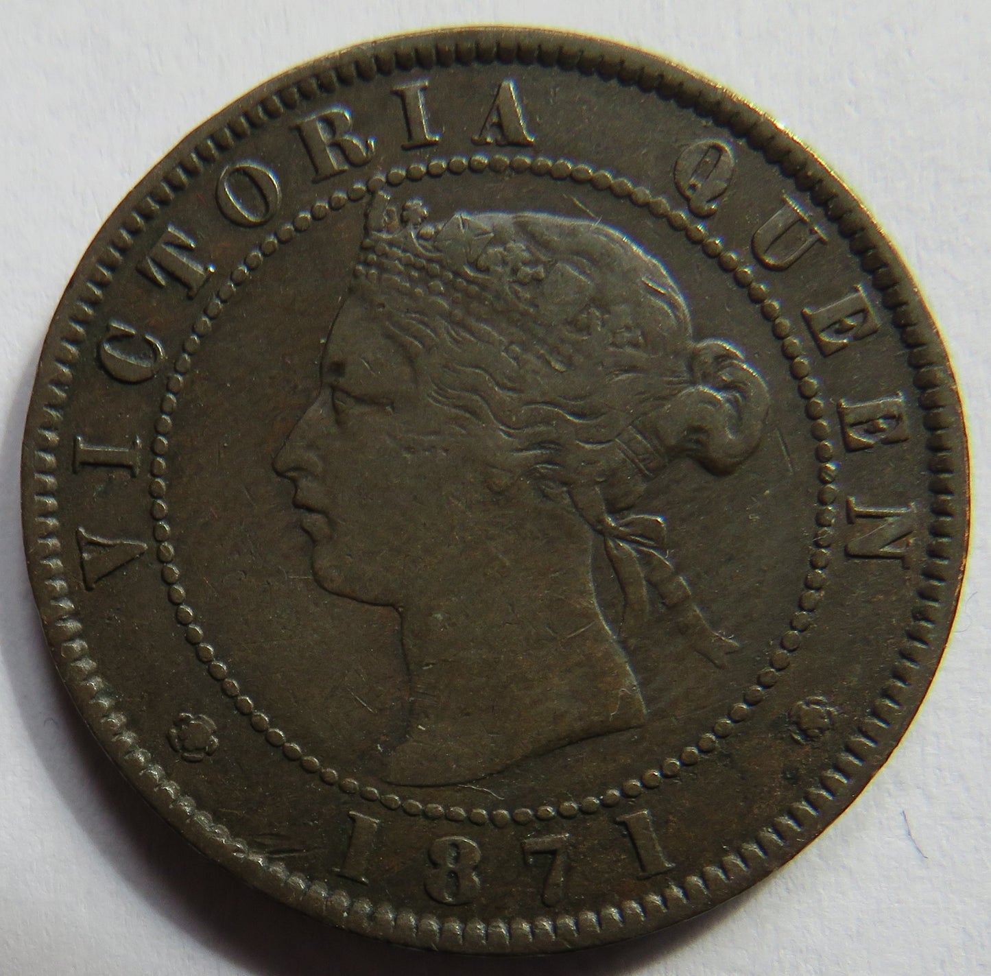 1871 Queen Victoria Prince Edward Island One Cent Coin