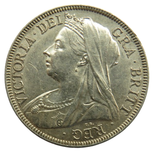 1898 Queen Victoria Silver Halfcrown Coin In High Grade
