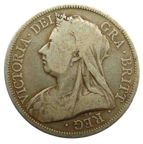 1893 Queen Victoria Silver Halfcrown Coin - Great Britain