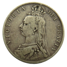 Load image into Gallery viewer, 1892 Queen Victoria Jubilee Head Silver Halfcrown Coin
