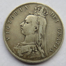 Load image into Gallery viewer, 1890 Queen Victoria Jubilee Head Silver Halfcrown Coin
