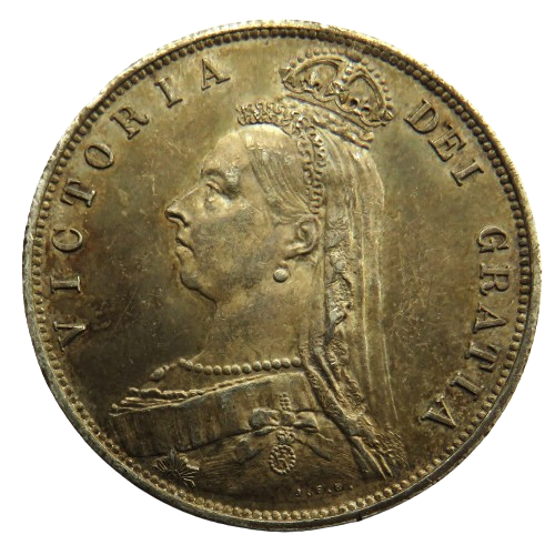 1887 Queen Victoria Jubilee Head Silver Halfcrown Coin High Grade