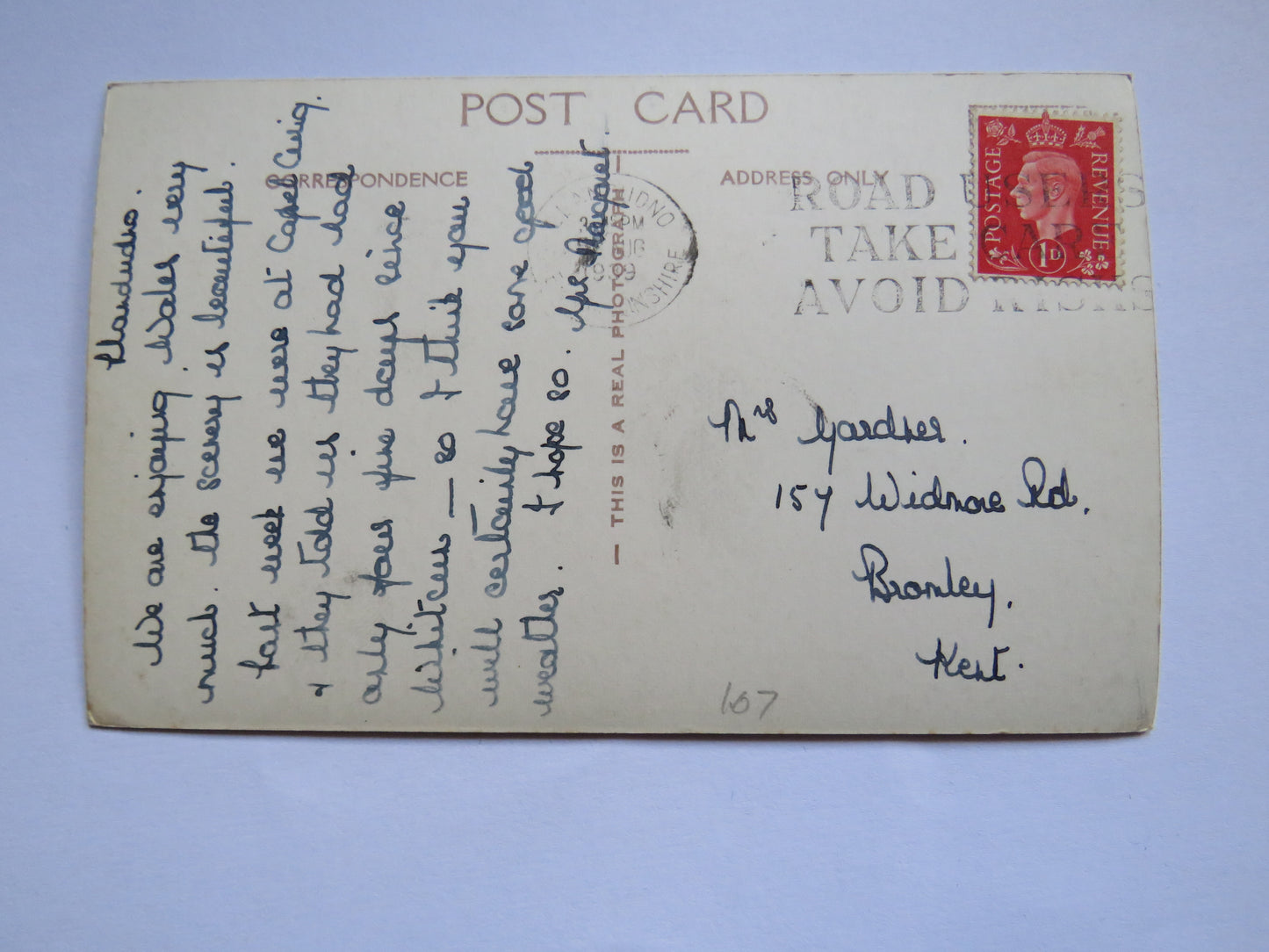 Vintage Postcard of Llanberis Pass, 1939