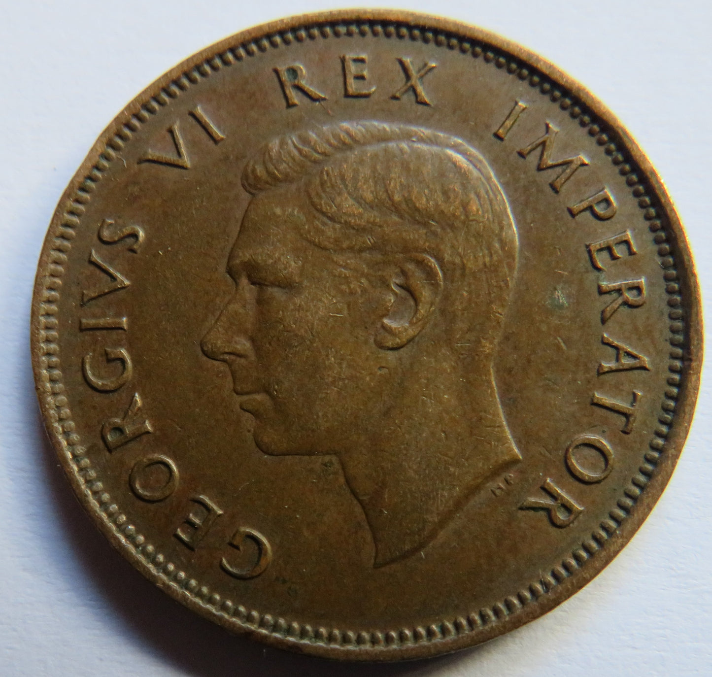 1940 King George VI South Africa Halfpenny Coin