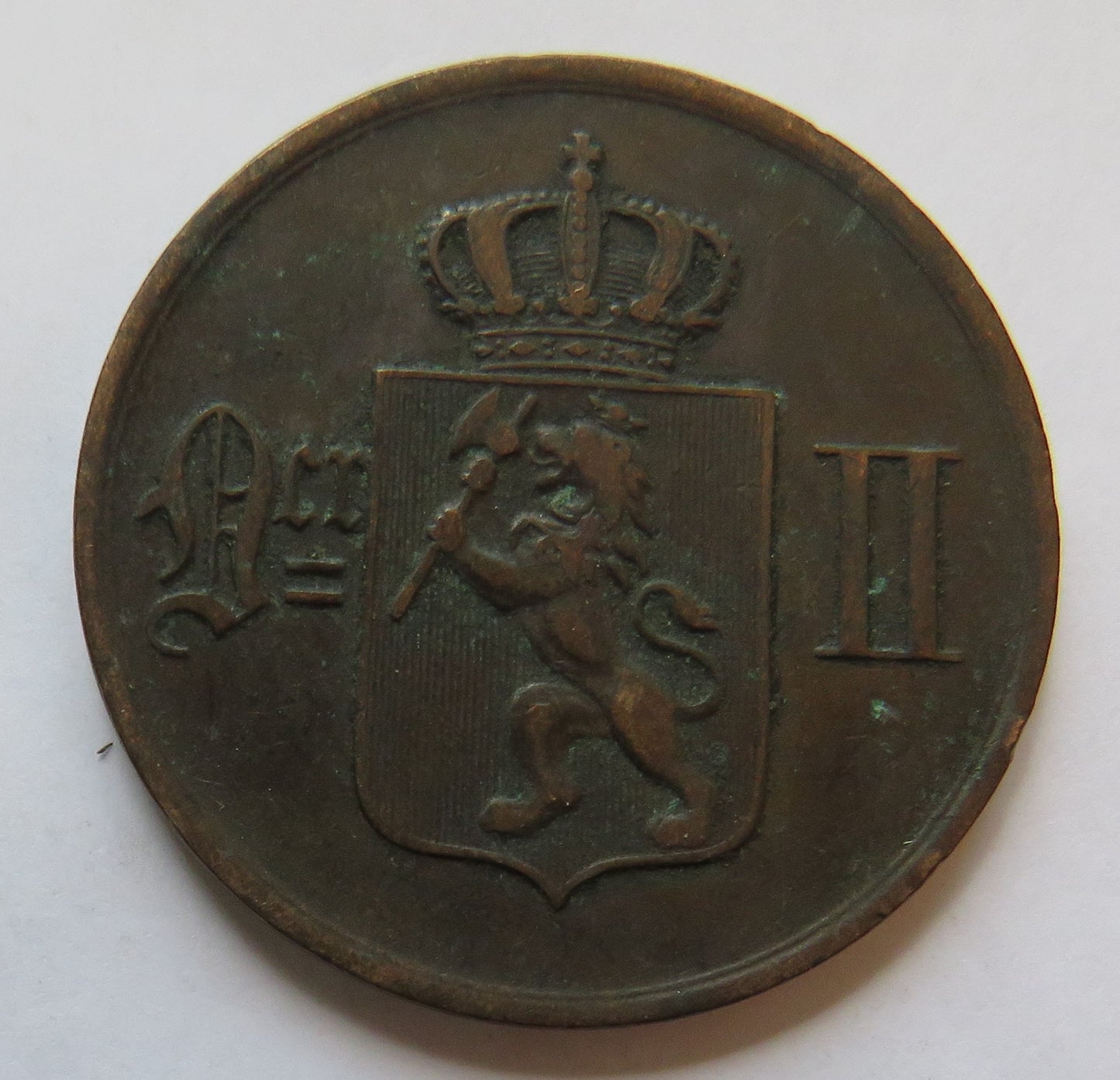 1875 Norway 5 Ore Coin Collectable Date
