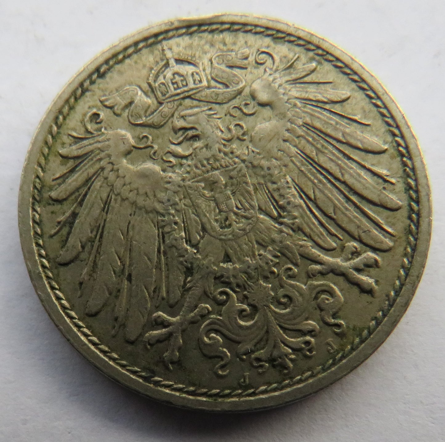 1912-J Germany 10 Pfennig Coin