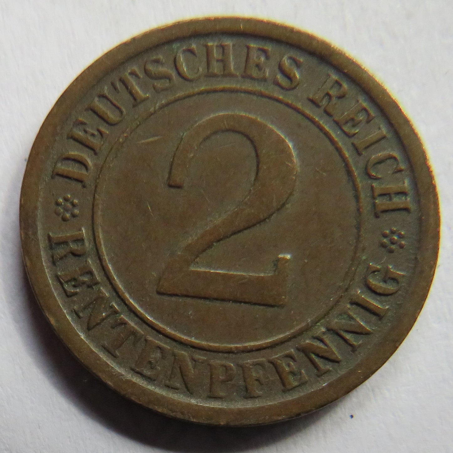 1924-A Germany - Weimar Republic 2 Rentenpfennig Coin