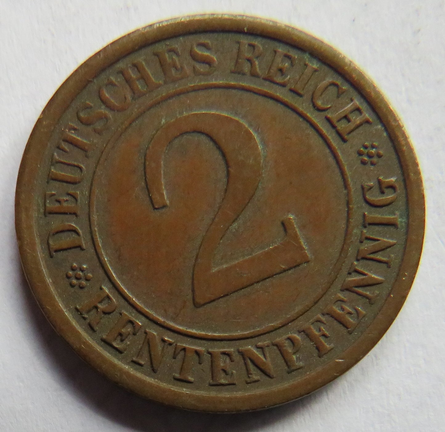 1924-A Germany - Weimar Republic 2 Rentenpfennig Coin