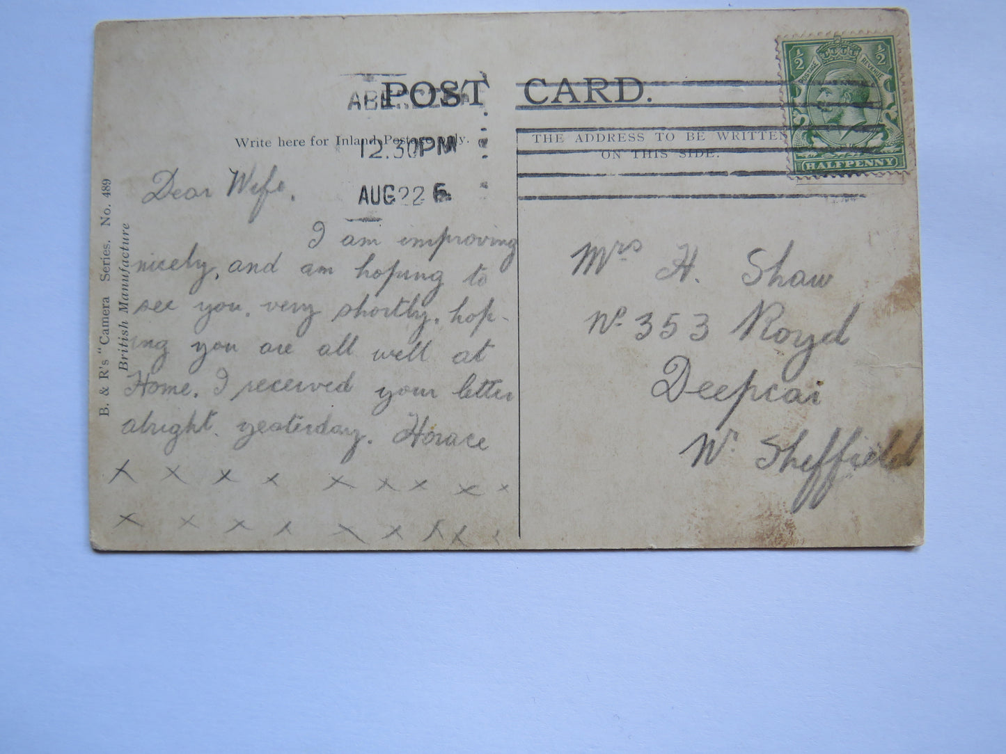 Vintage Postcard of Lochnagar, with Gordon Tartan