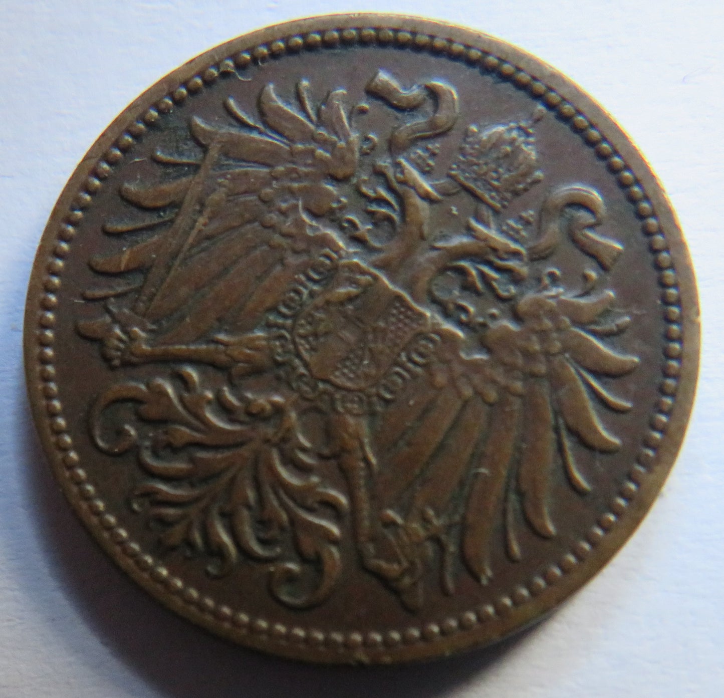 1911 Austria 2 Heller Coin