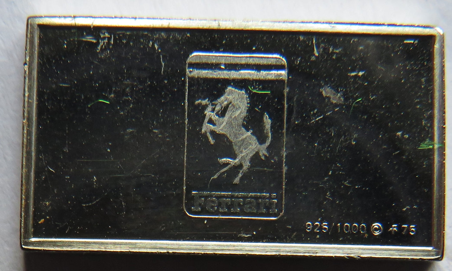 Small Sterling Silver Ingot Classic Cars 1949 Ferrari By John Pinches