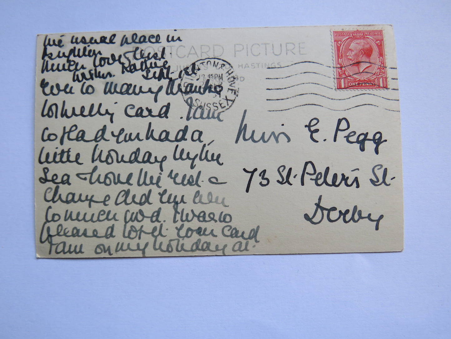 Vintage Postcard of Poynings and Dyke Hills, Brighton