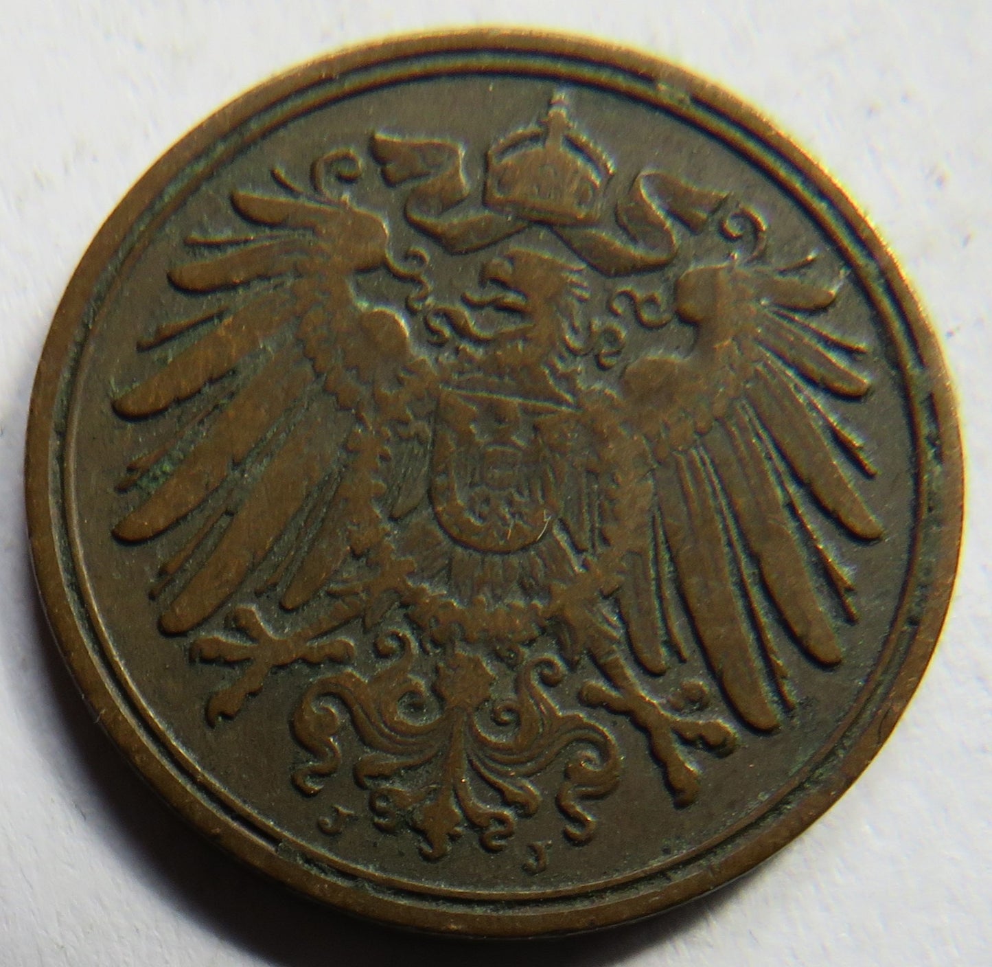 1904-J Germany One Pfenning Coin
