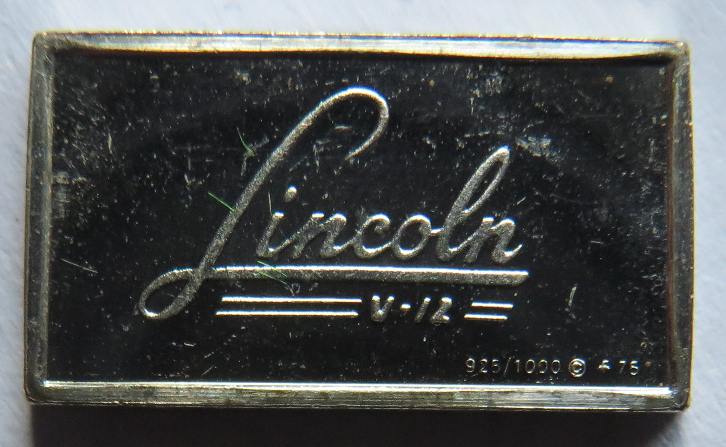 Small Sterling Silver Ingot Classic Cars 1941 Lincoln By John Pinches