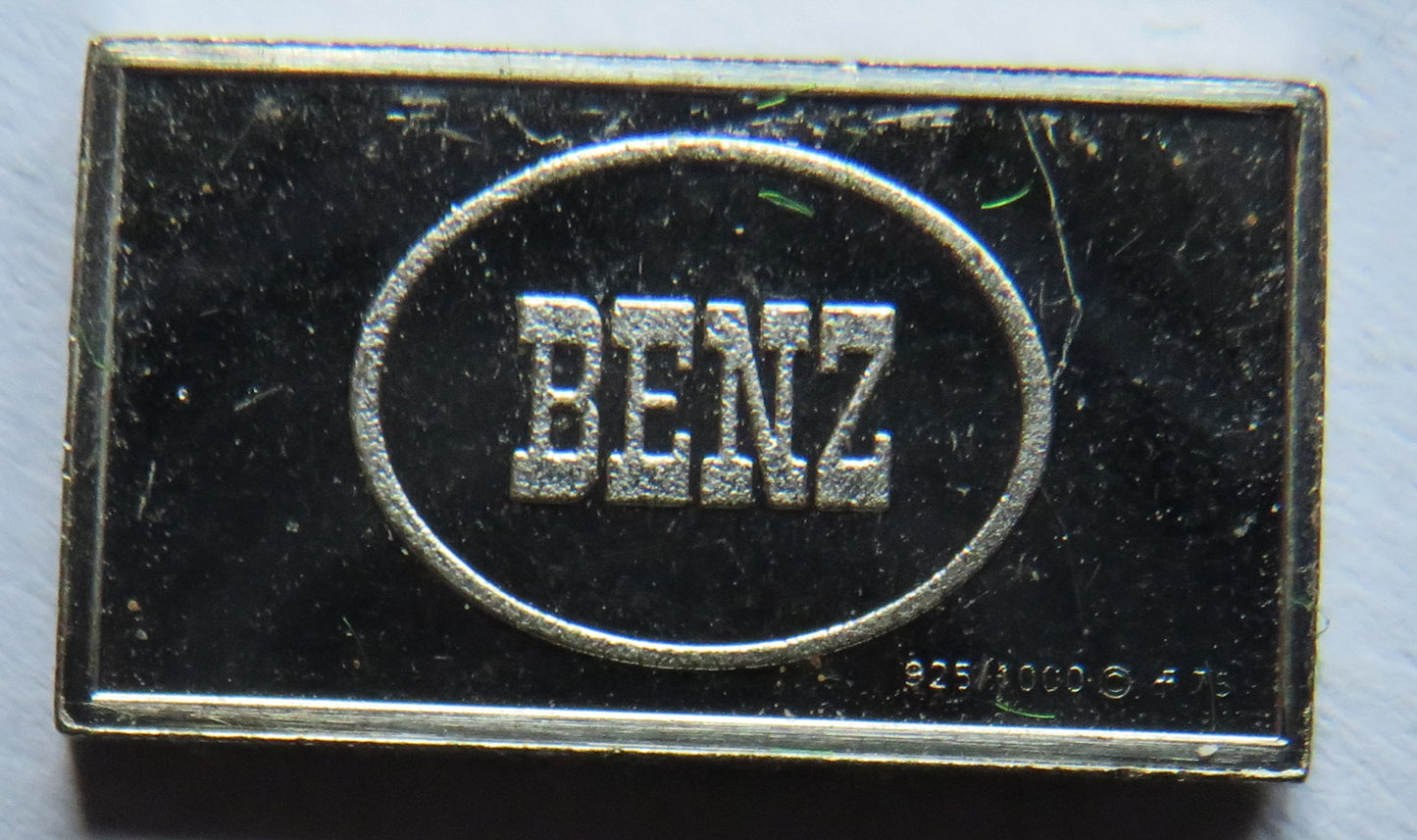 Small Sterling Silver Ingot Classic Cars 1885 Benz By John Pinches