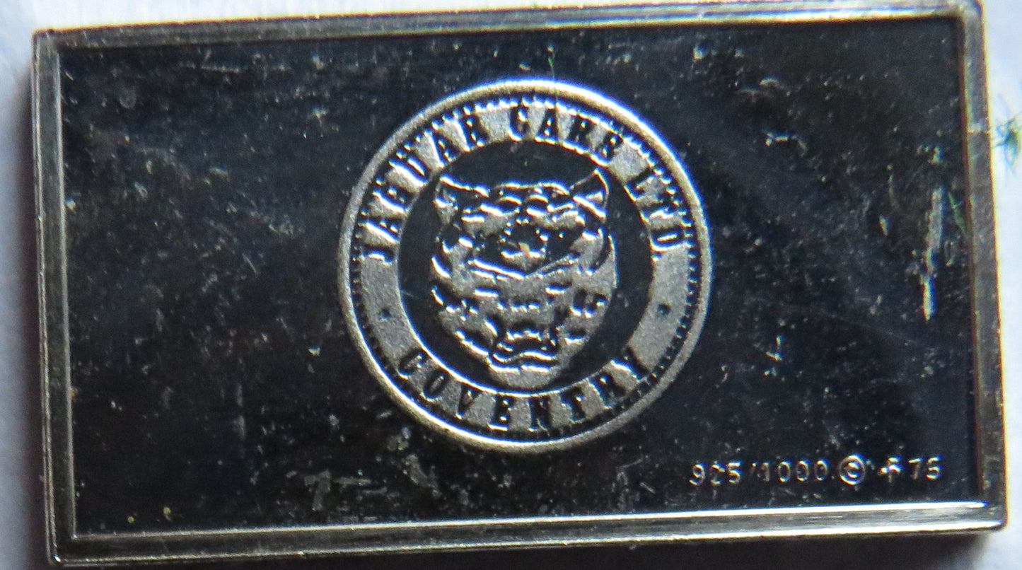 Small Sterling Silver Ingot Classic Cars 1948 Jaguar By John Pinches