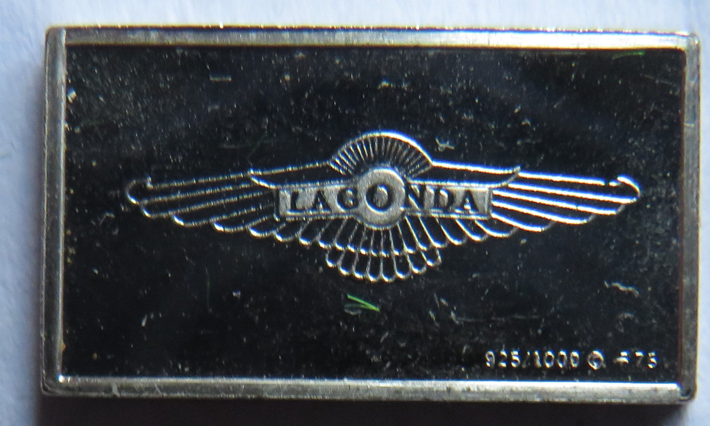 Small Sterling Silver Ingot Classic Cars 1934 Lagonda By John Pinches