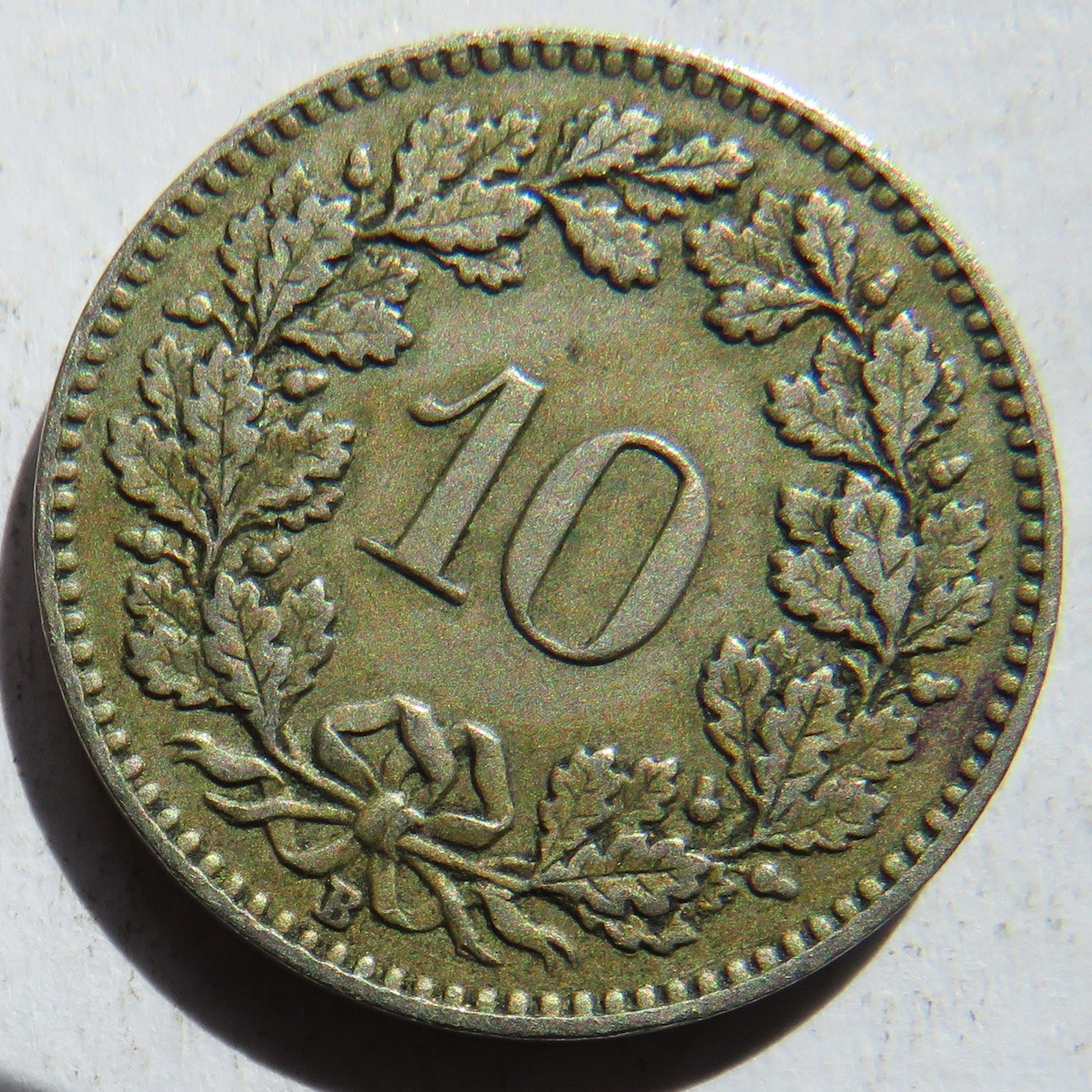 1926 Switzerland 10 Rappen Coin