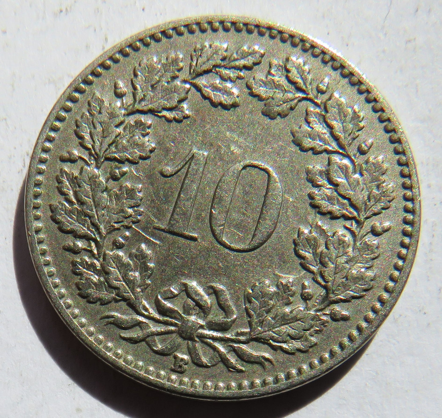 1903 Switzerland 10 Rappen Coin