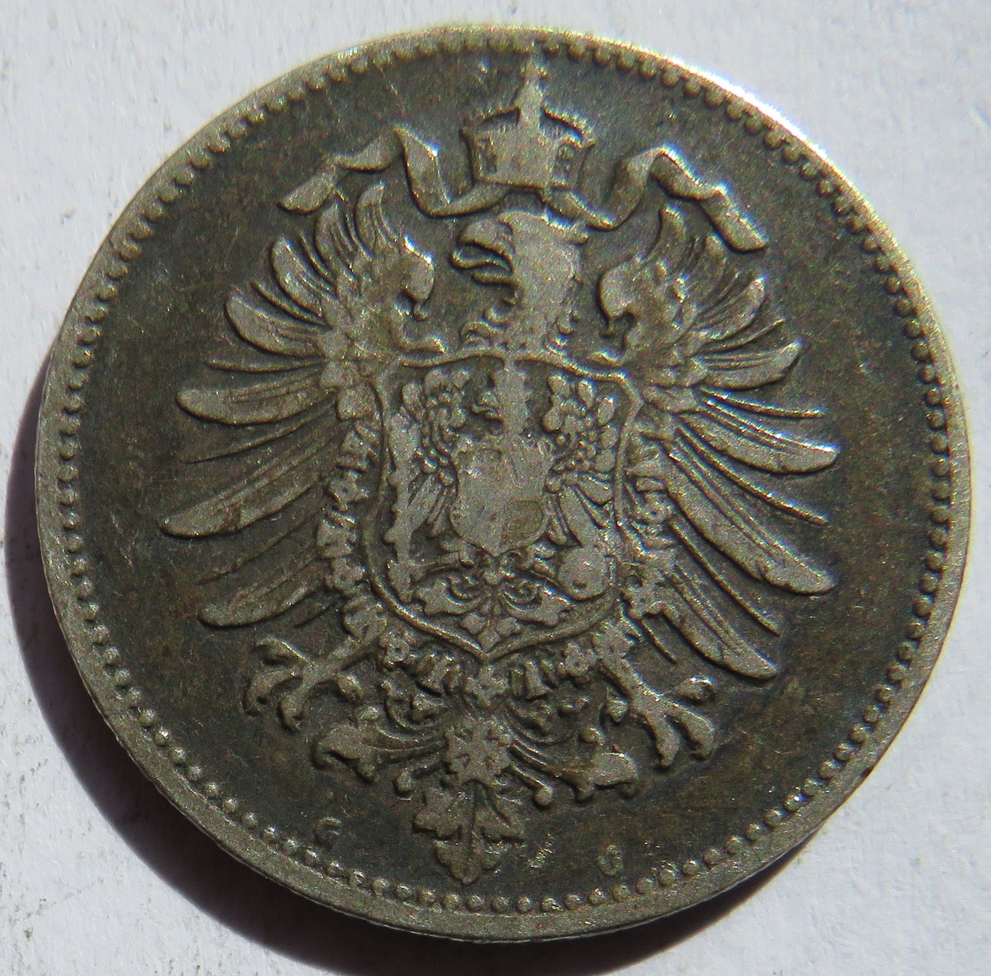 1875-G Germany Silver One Mark Coin