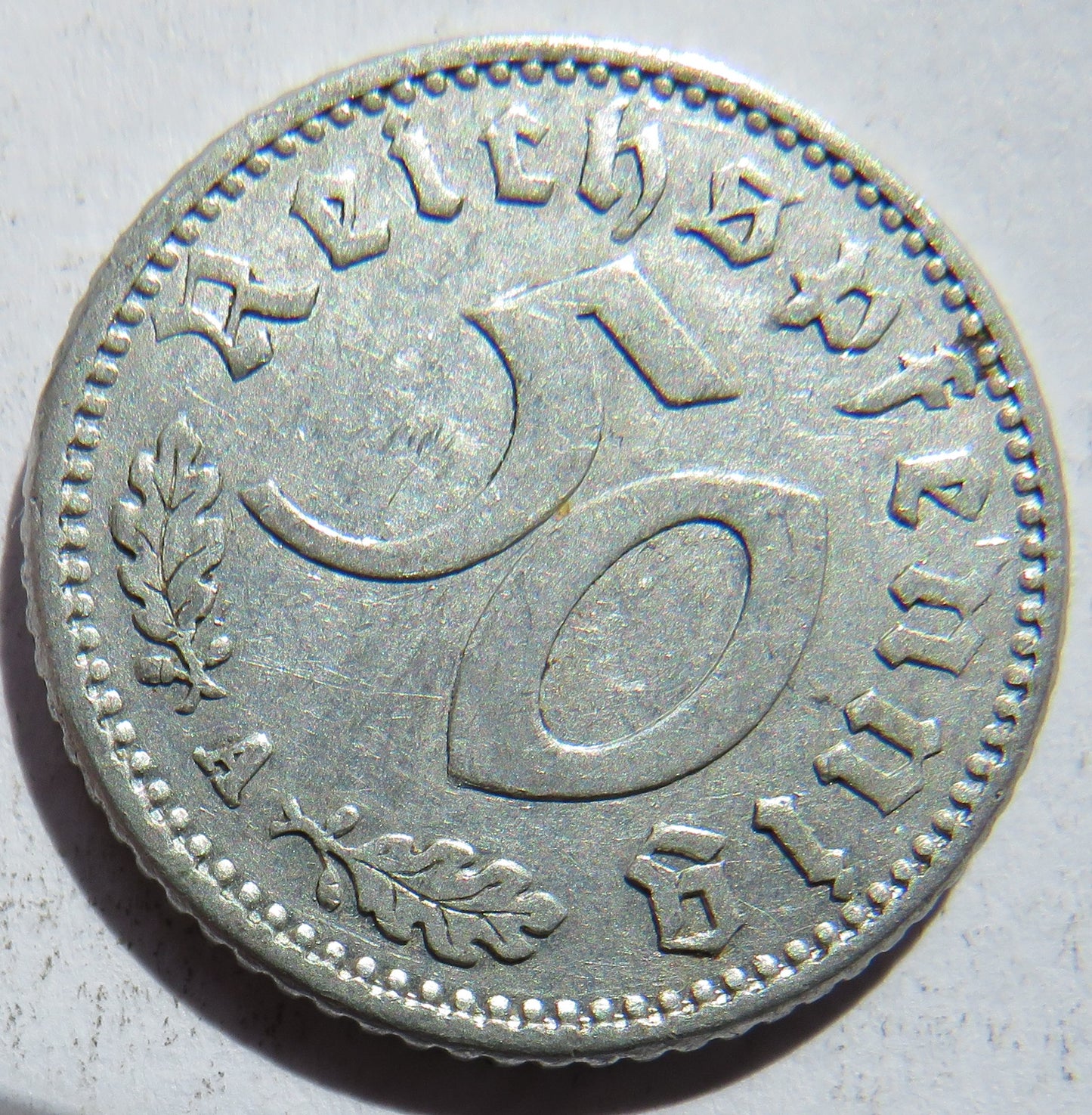 1939-A Germany 50 Reichspfennig Coin