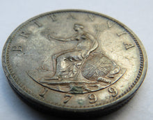 Load image into Gallery viewer, 1799 King George III Halfpenny Coin In Higher Grade
