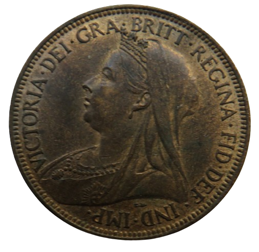 1895 Queen Victoria Halfpenny Coin In Higher Grade
