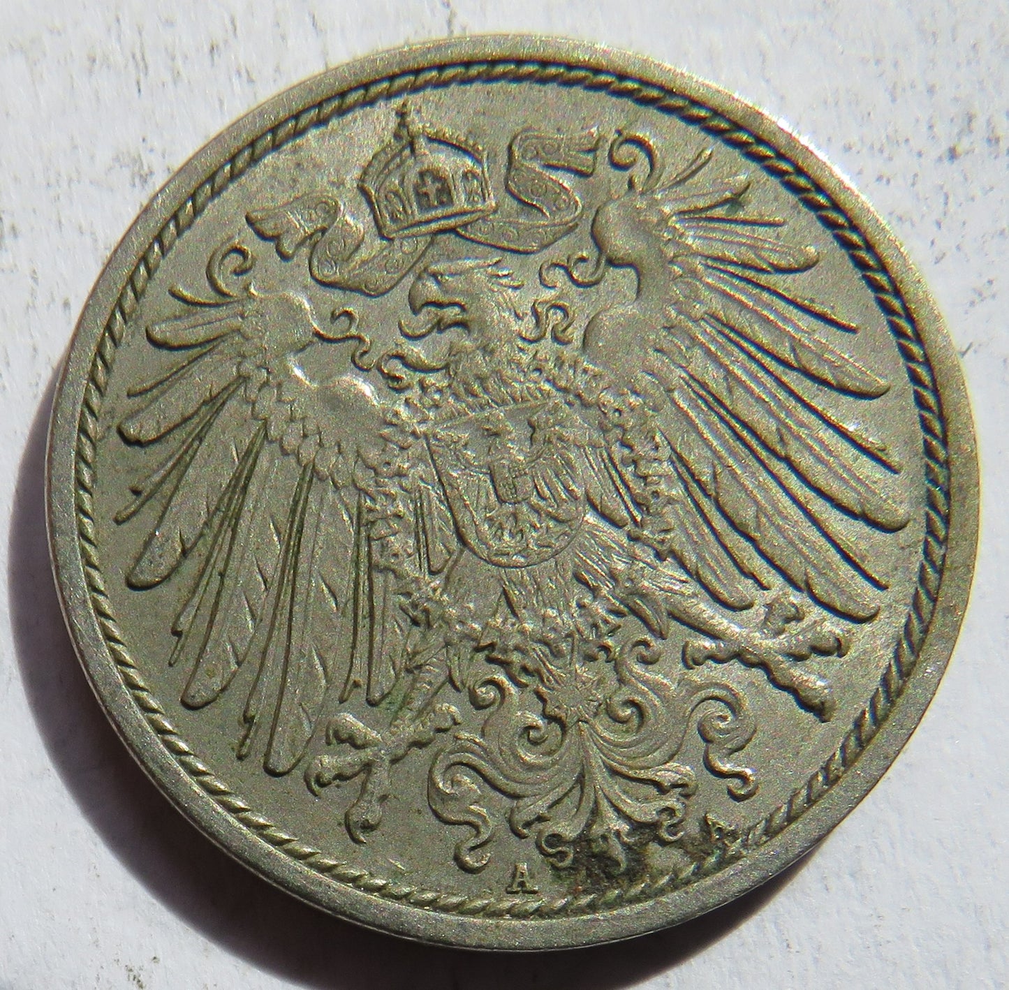 1913-A Germany 10 Pfennig Coin