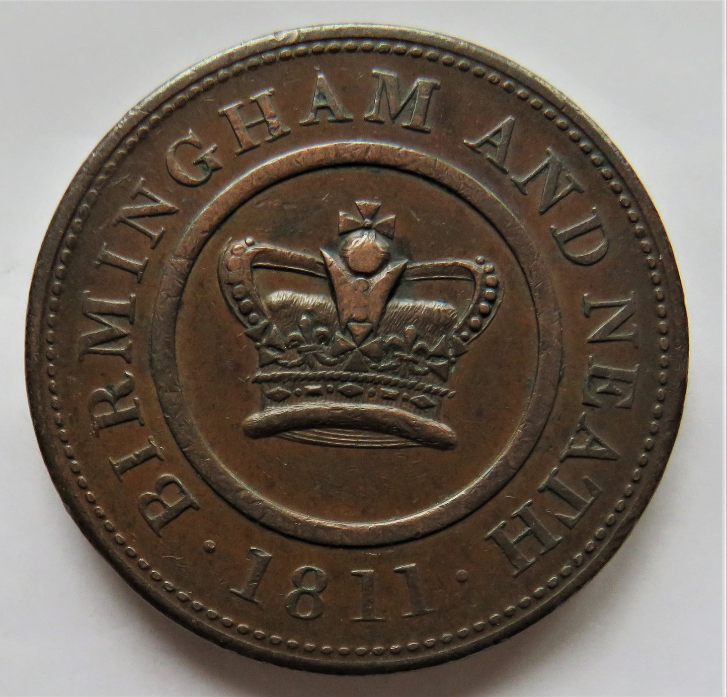 1811 Birmingham & Neath Crown Copper Company One Penny Token