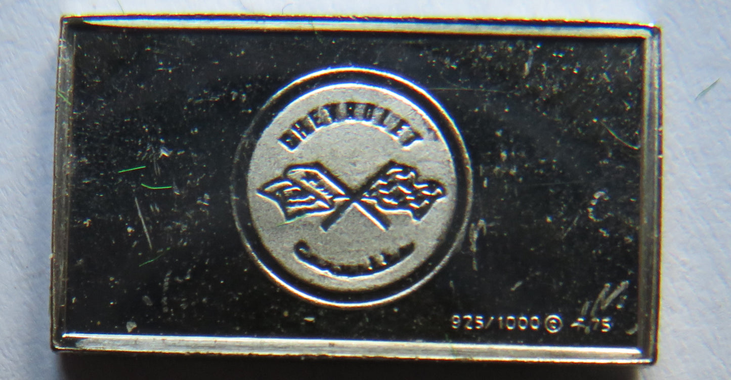 Small Sterling Silver Ingot Classic Cars 1963 Chevrolet By John Pinches