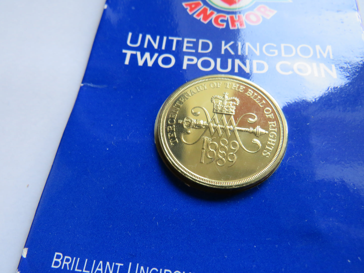 1689-1989 Tercentenary Of The Bill Of Rights £2 Two Pound Coin