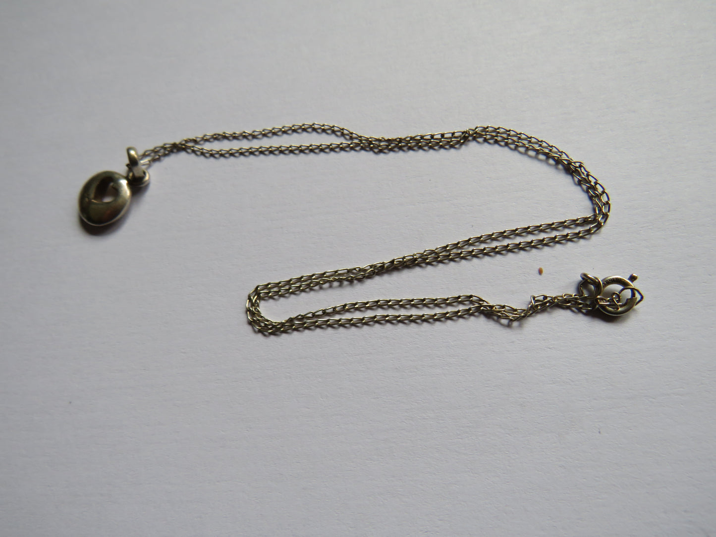Ladies Sterling Silver Necklace & Pendant With Heart Design