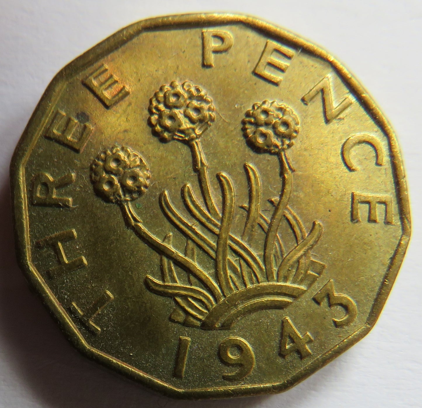 1943 King George VI Threepence Coin In High Grade - Great Britain