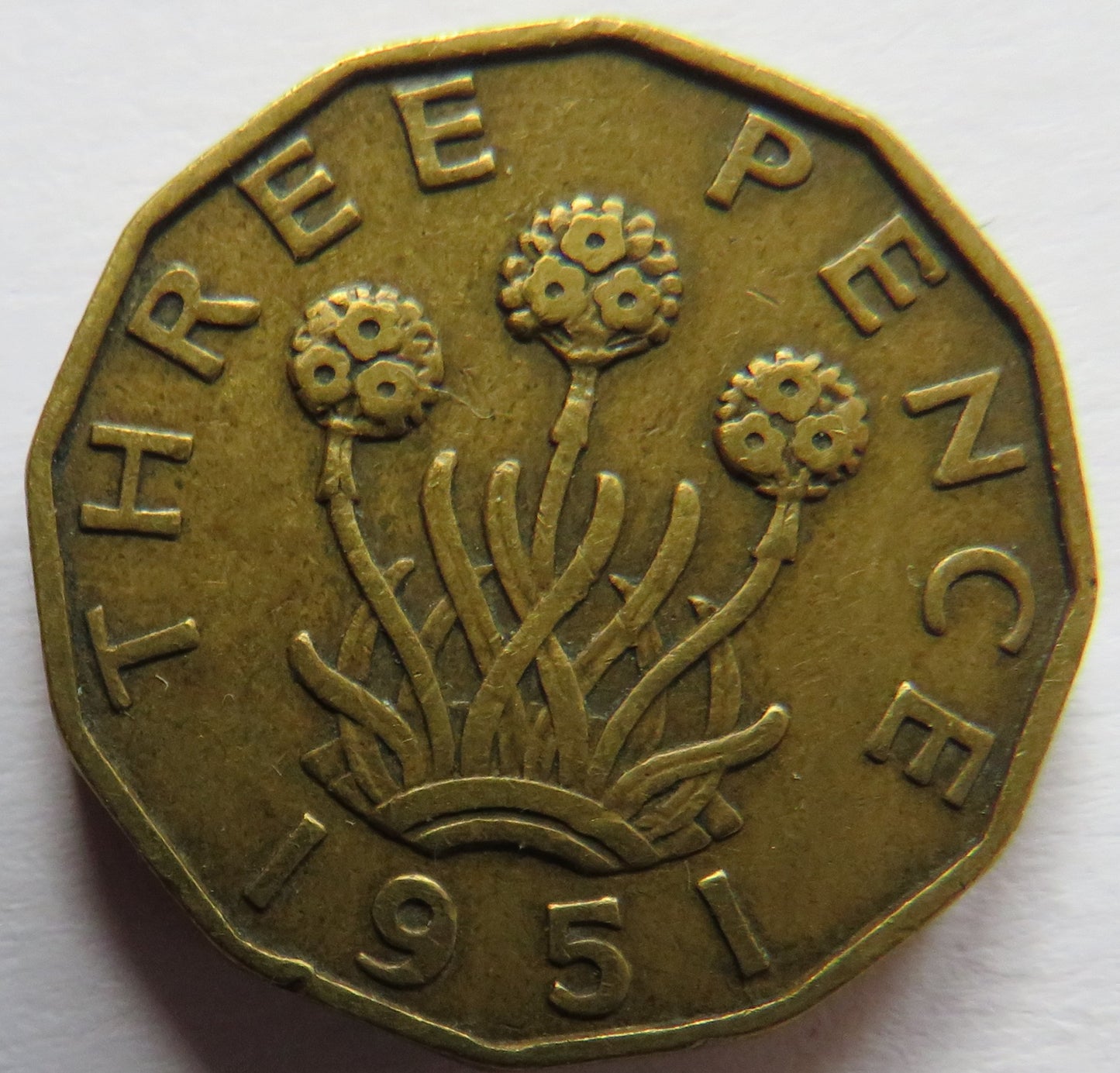 1951 King George VI Threepence Coin Collectable Date - Great Britain