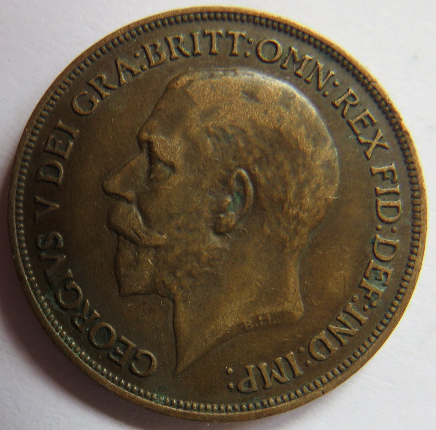 1926 King George V One Penny Coin - Great Britain
