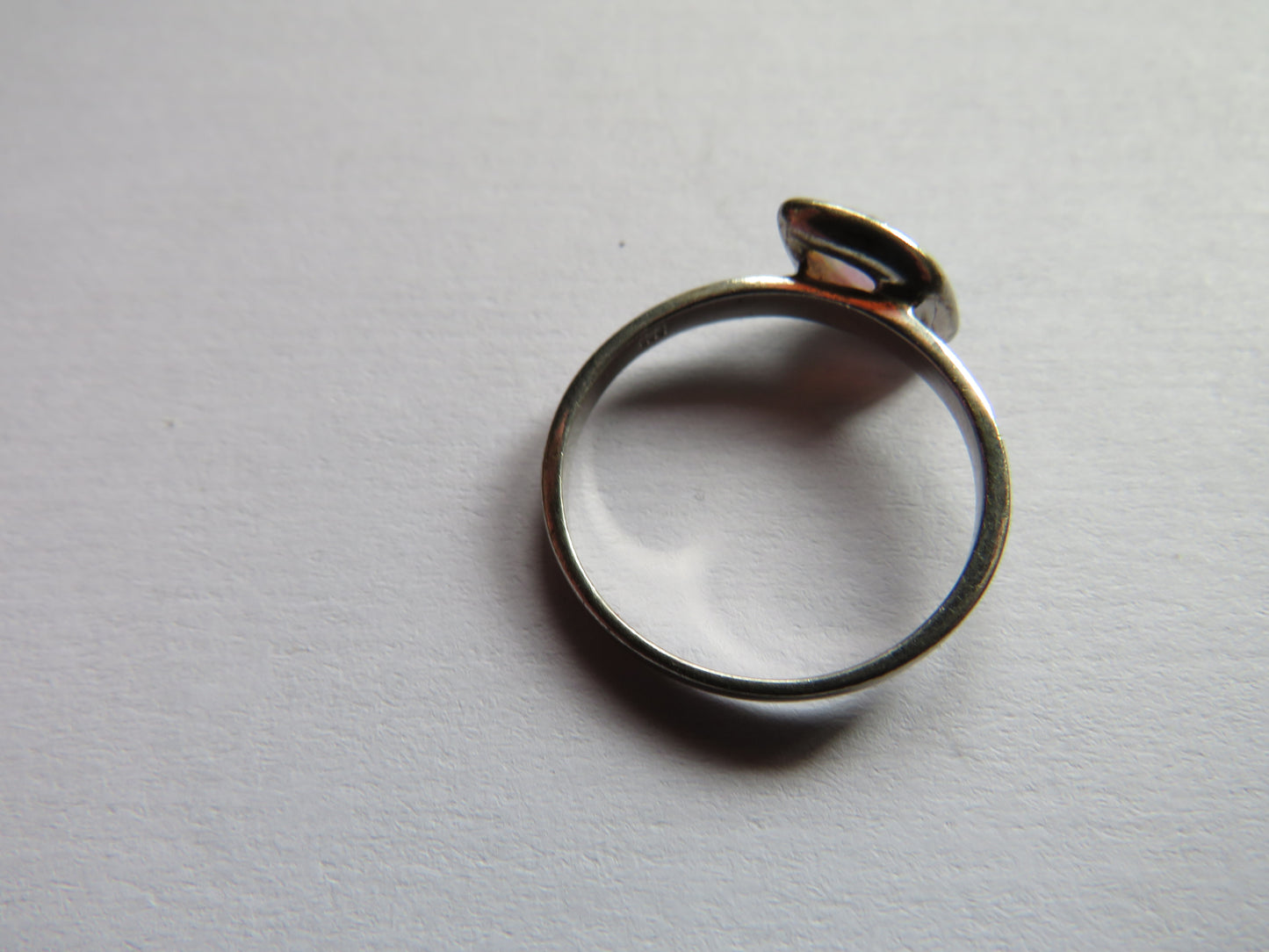 Ladies Sterling Silver & Opal Ring - UK Size R