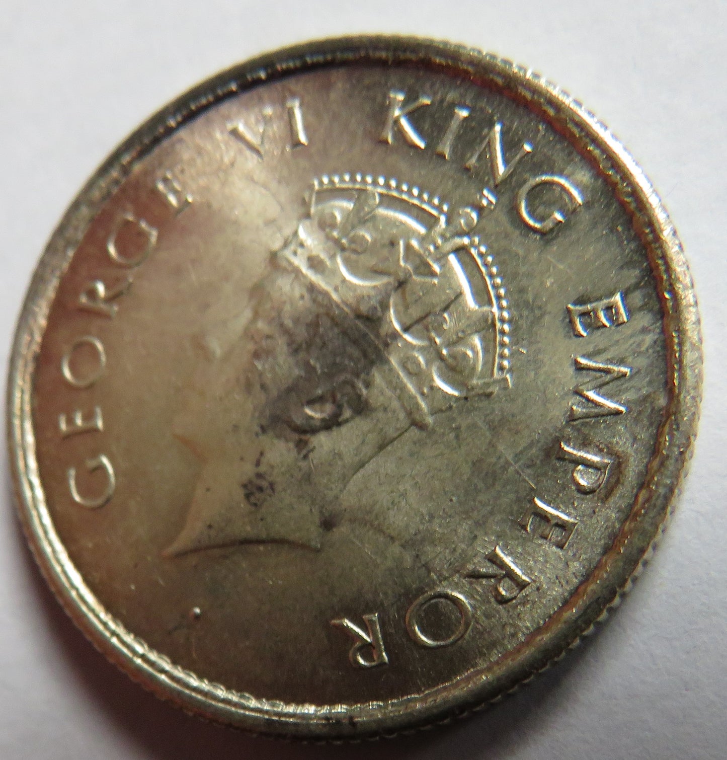 1939 King George VI India 1/2 Half-Rupee Coin In High Grade