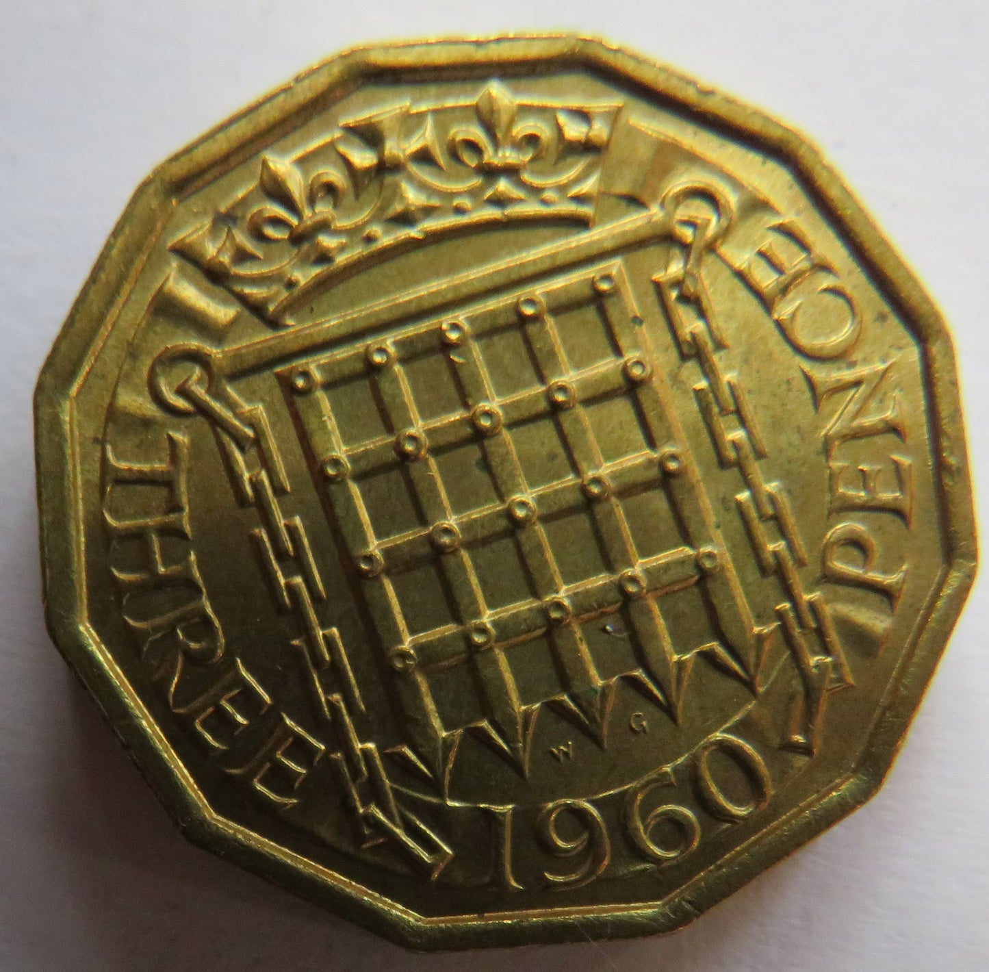 1960 Queen Elizabeth II Brass Threepence Coin In High Grade