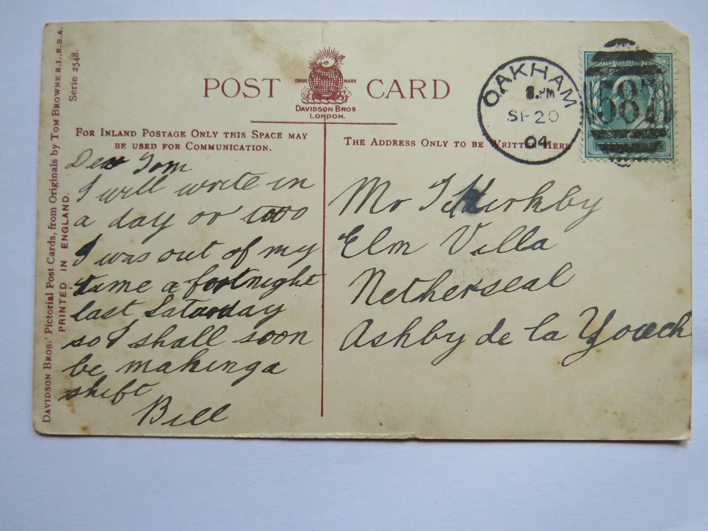 Vintage Comical Postcard "When Father Sings"