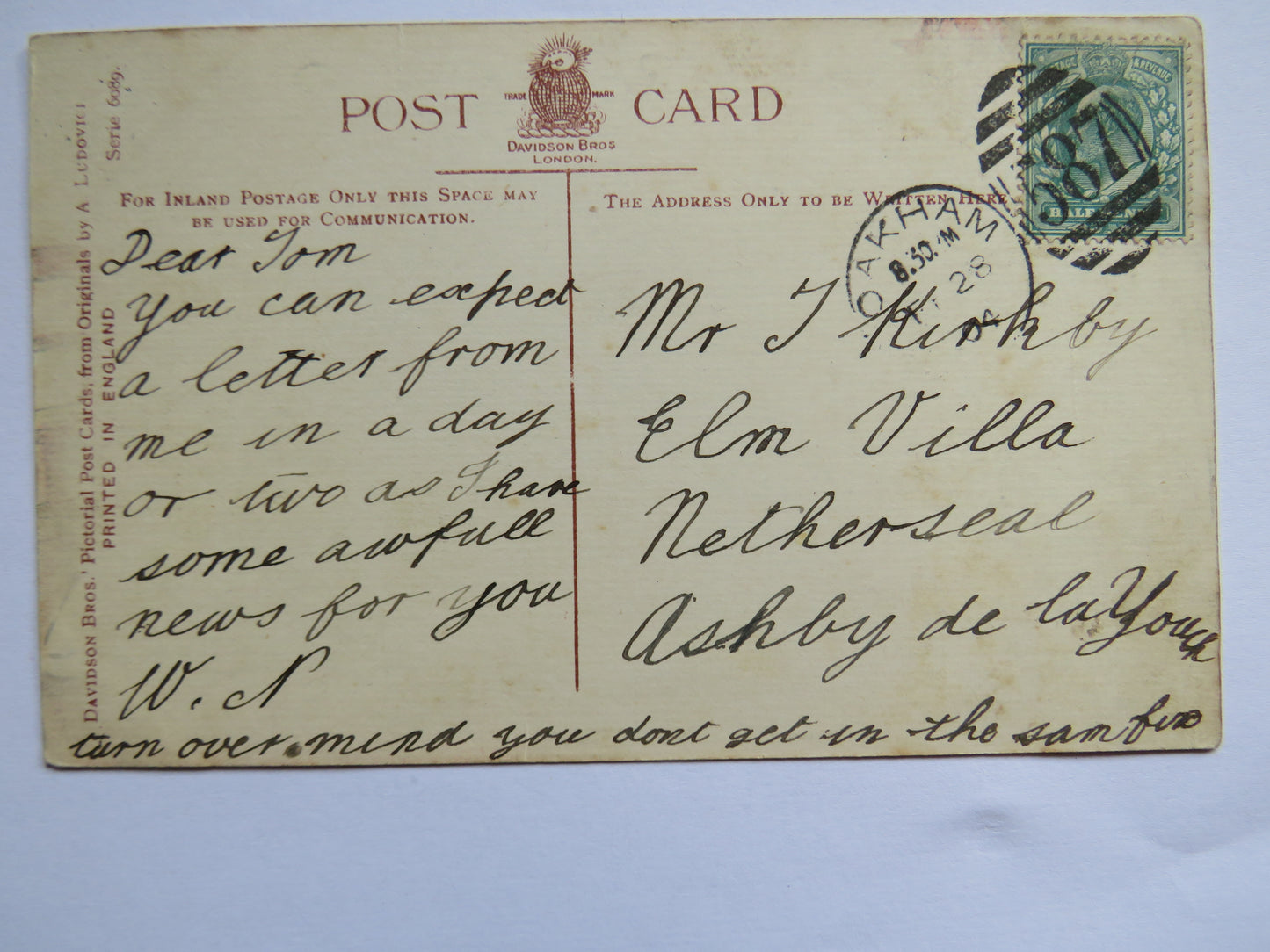 Vintage Comical Postcard "Caught At Last"