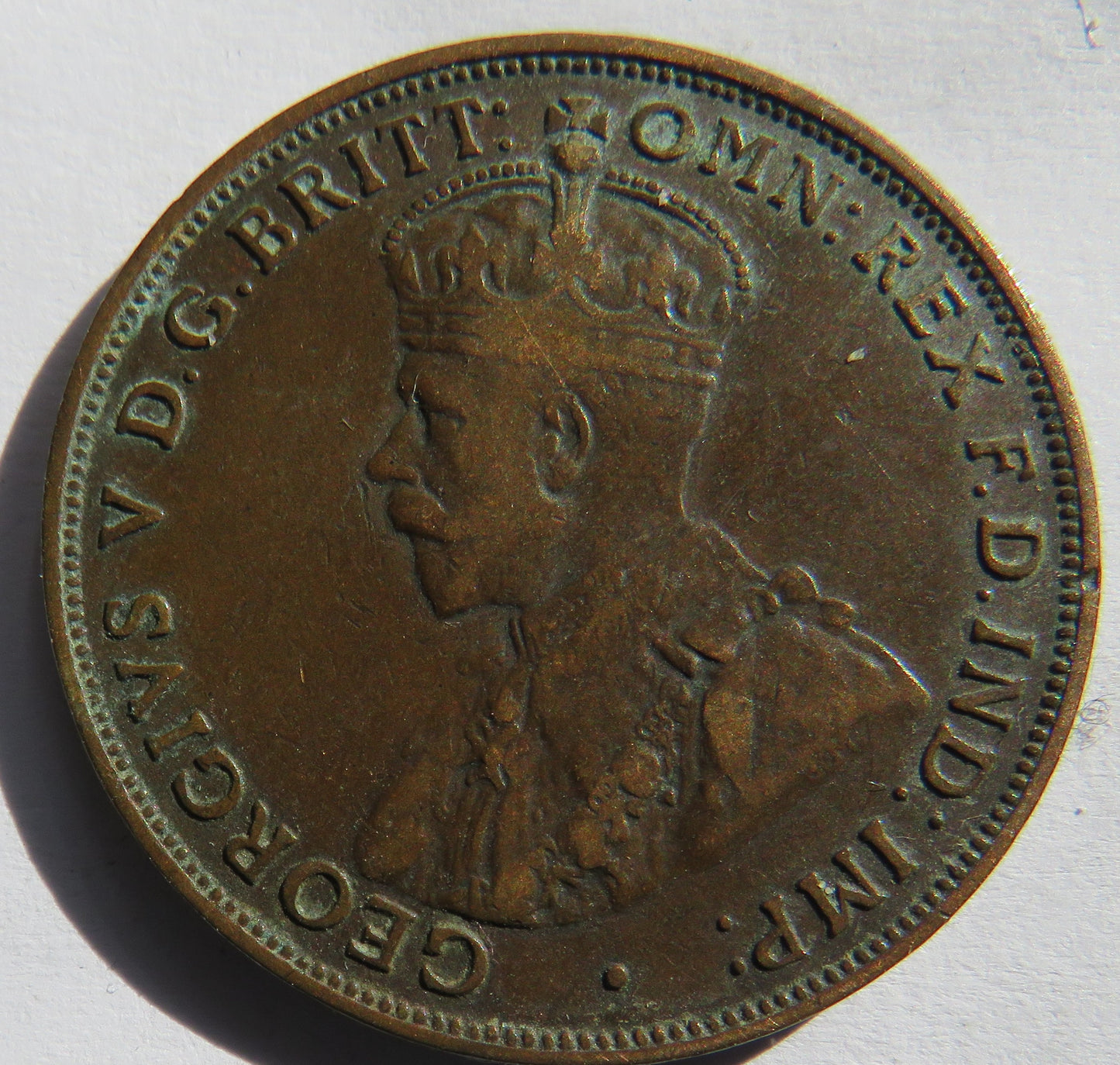 1917 King George V Australia One Penny Coin