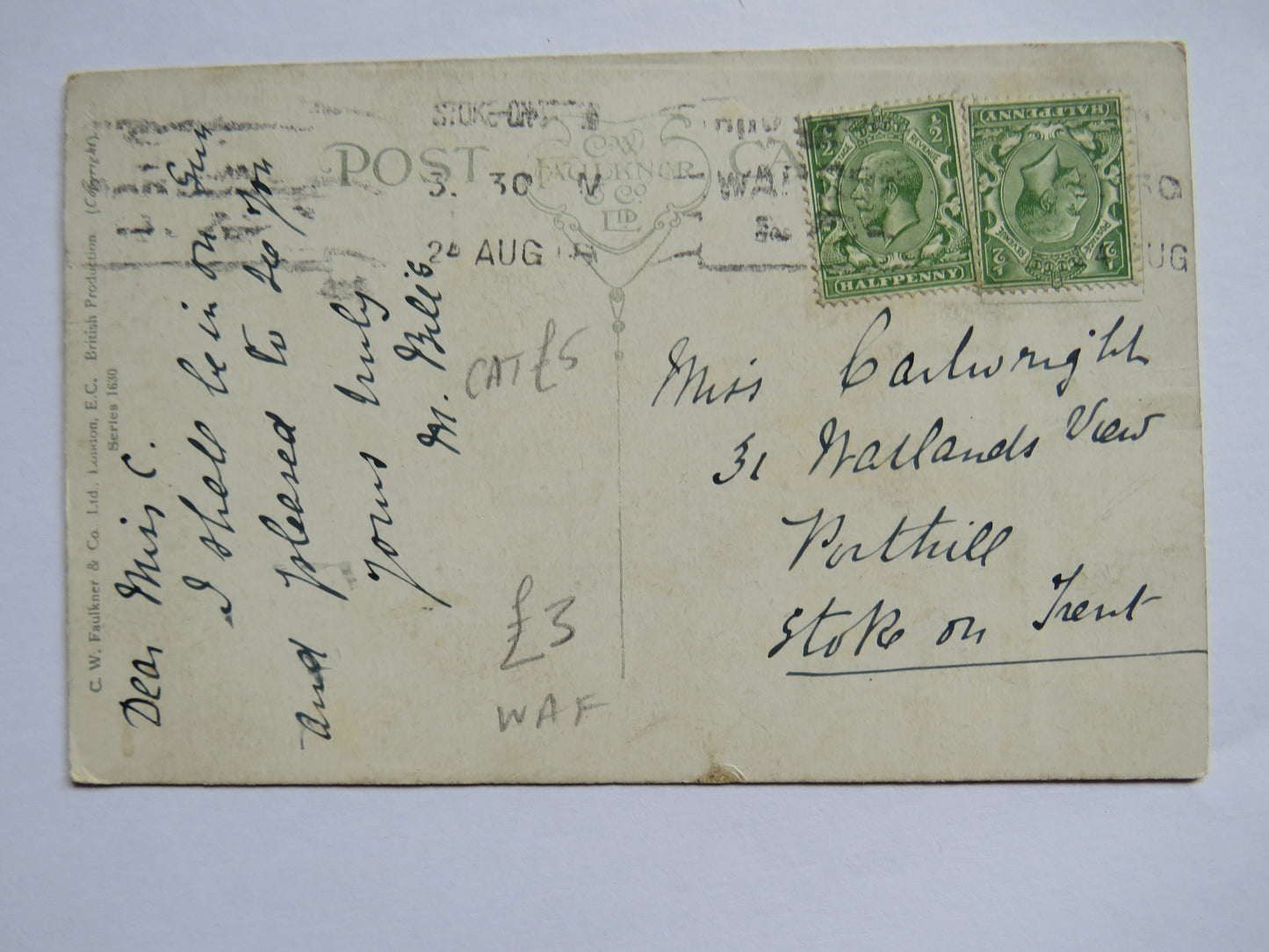 Vintage Comical Postcard "The Order of the Bath" My Turn Next